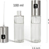 Olive Oil Sprayer Dispenser for cooking, Food-grade Glass Oil Spray Transparent Vinegar Bottle Oil Dispenser 100ml for BBQ/Making Salad /Baking /Roasting /Grilling /Frying Kitchen